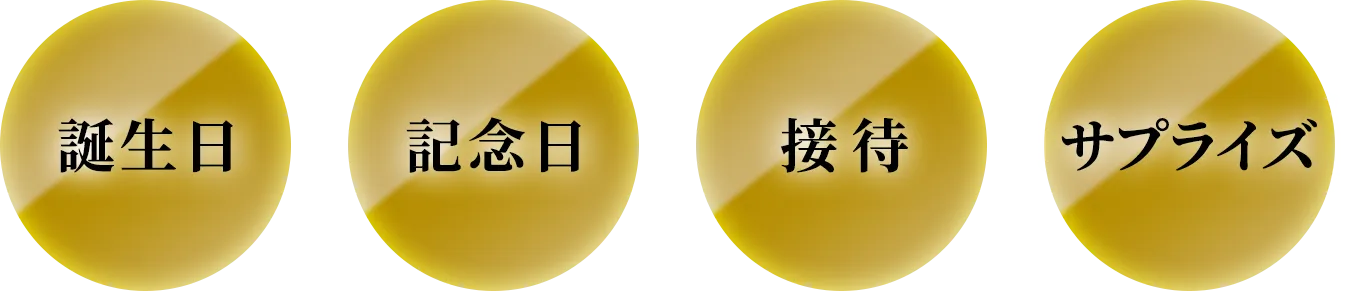 誕生日・記念日・接待・サプライズ
